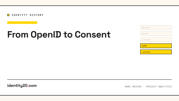 From OpenID to Consent — identity20 cover, IDENTITY HISTORY