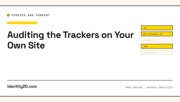 Identity 2.0 cover: auditing the trackers on your own site